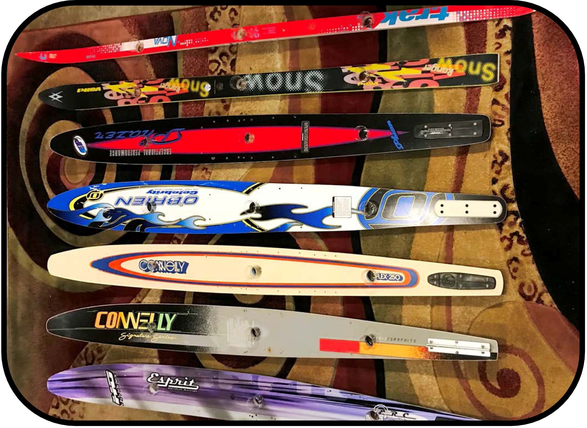 real shot-ski downhill shotski cross country shot-ski and slalom water shot-skis