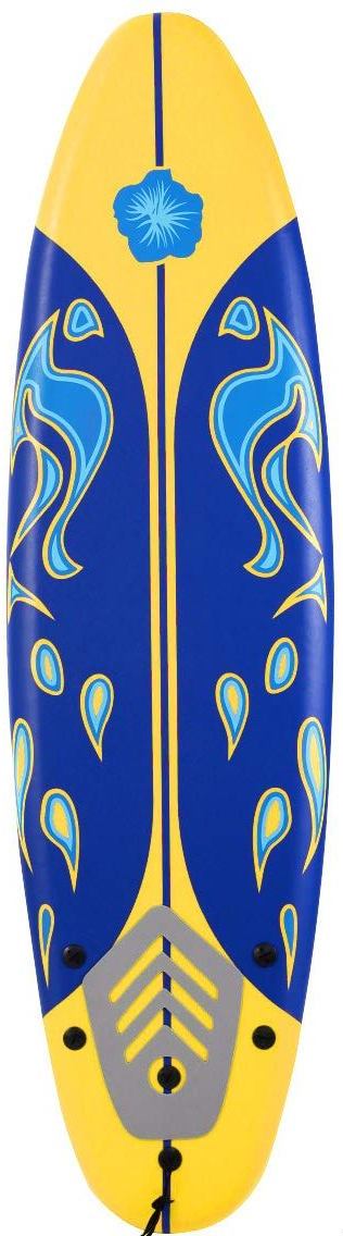 surfboard bar top yellow & blue